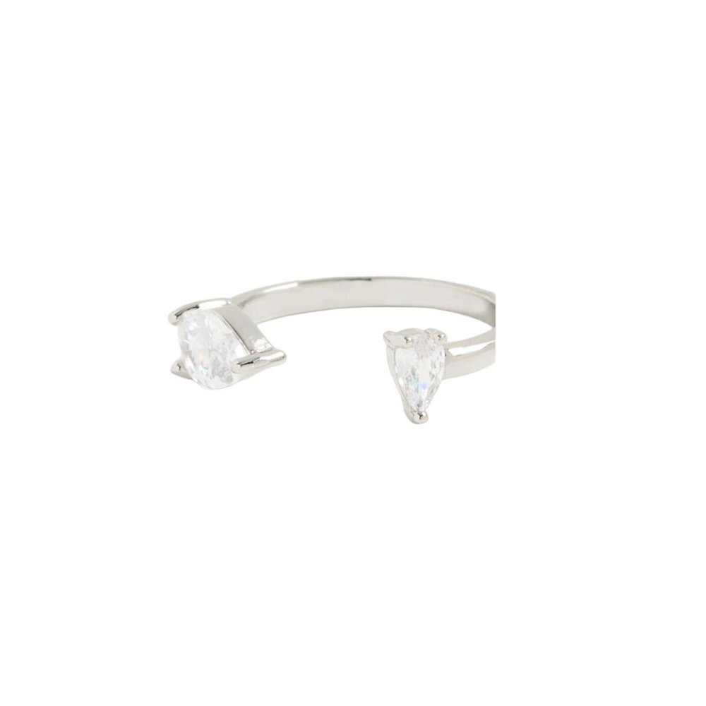 SHASHI Kamila Ring Silver Womens Size 7.5